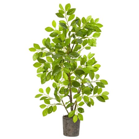NEARLY NATURALS 3 in. Ficus Artificial Tree in Planter 8329